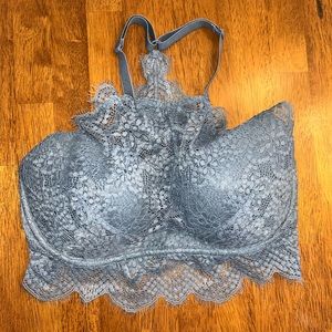 PINK push-up padded bralette small D-DD lace detail